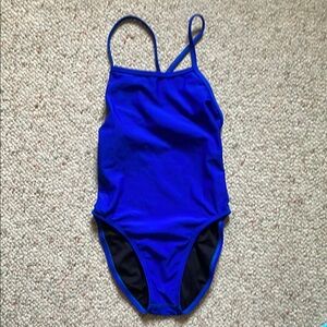 Jolyn Clothing Blue Athletic One Piece Swimsuit.  Like NEW